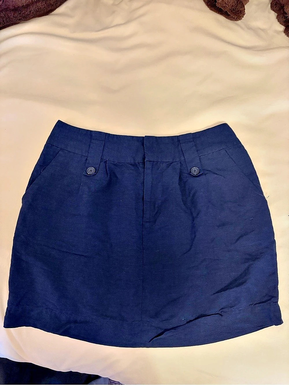 Banana Republic Linen Skirt in Blue Size 6 Like New